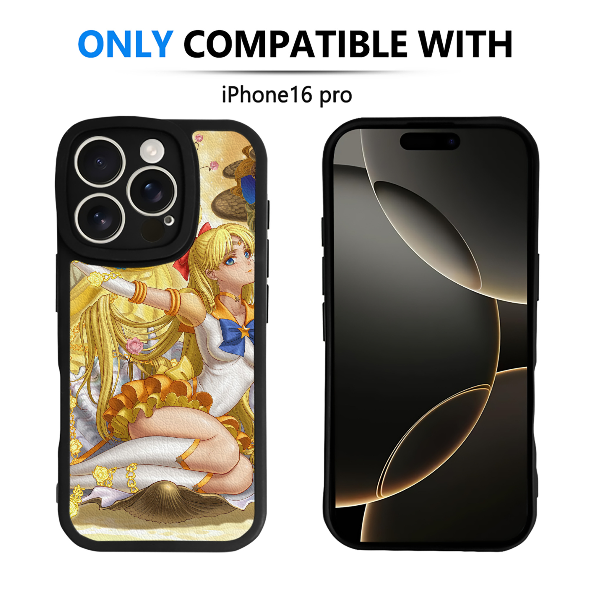 （画像用） 美少女戦士セーラームーン Sailor Moon 【iPhone 16シリーズ対応】シリコンスマホケース（レザー調） 材質：シリコン